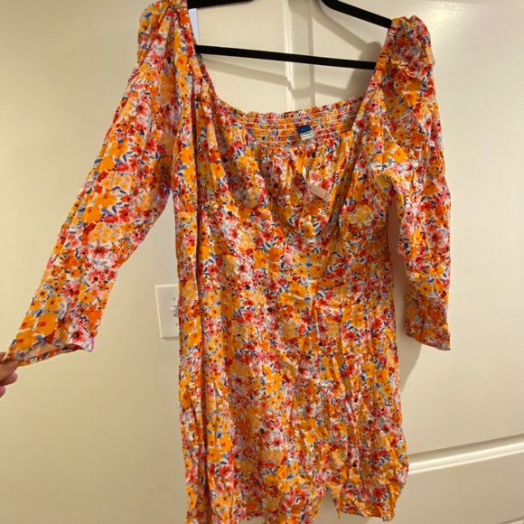 Bright Floral Long-Sleeved Sundress NWT - Picture 3 of 4